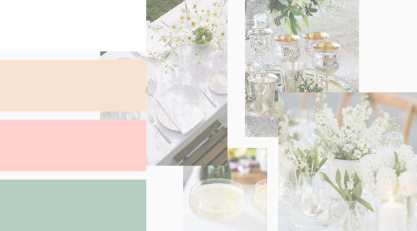Mood Board: Bright {White} and Blooming Bridal Party Luncheon