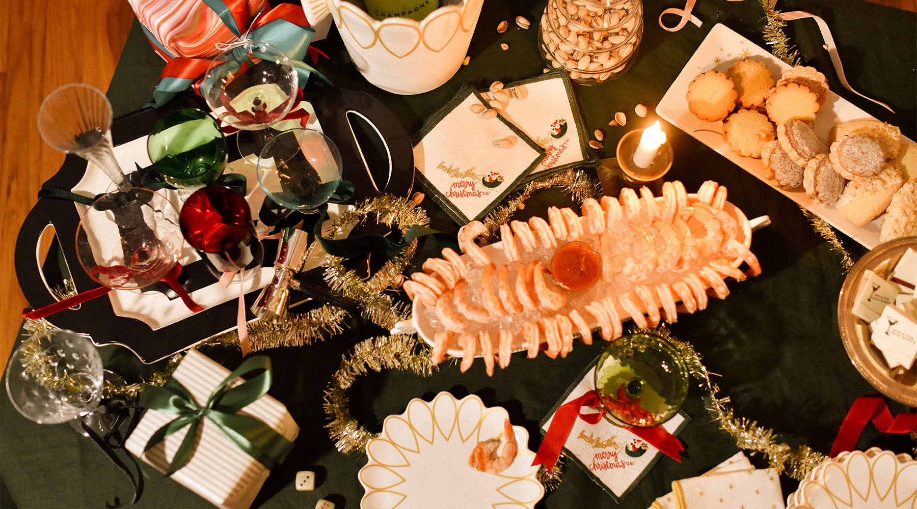 A Kitschy Christmas Ornament Exchange Gathering