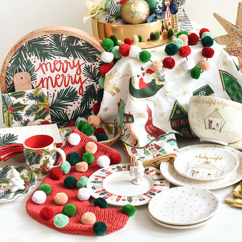 Coton Colors | Large Gift Bag, HO Santa (White) | Maisonette