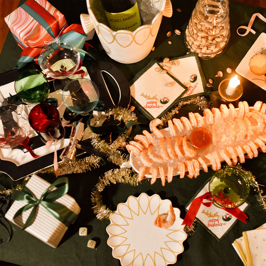 A Kitschy Christmas Ornament Exchange Shop