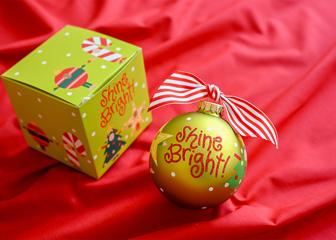 Holiday Play Glass Ornament