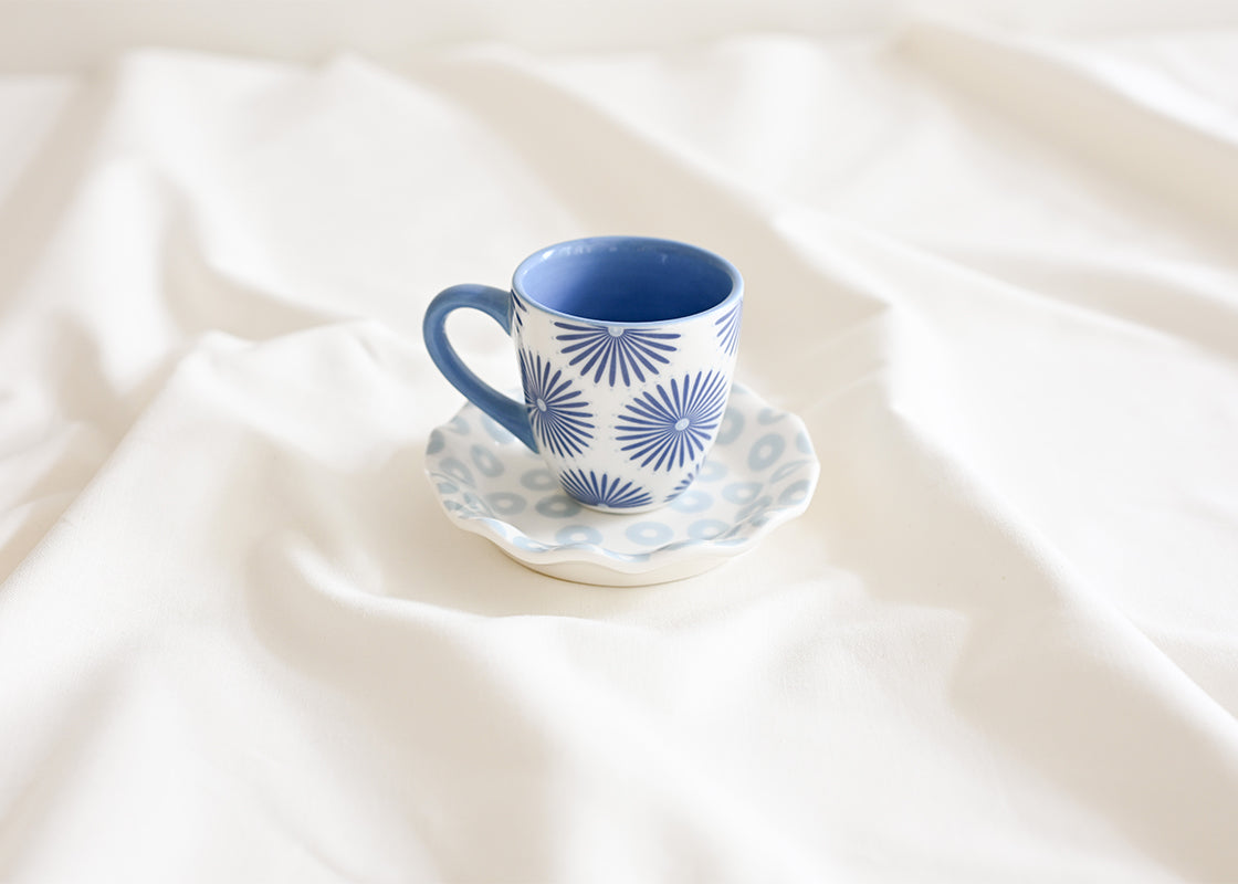 Iris Blue Burst Espresso Cup