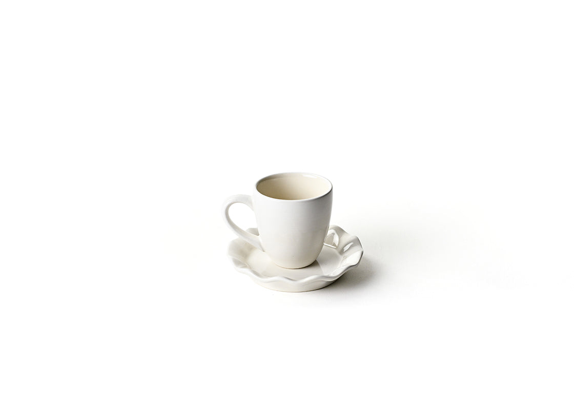 Signature White Espresso Cup and Saucer Set