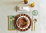Fundamental Wood Ruffle Dinner Plate, Set of 4