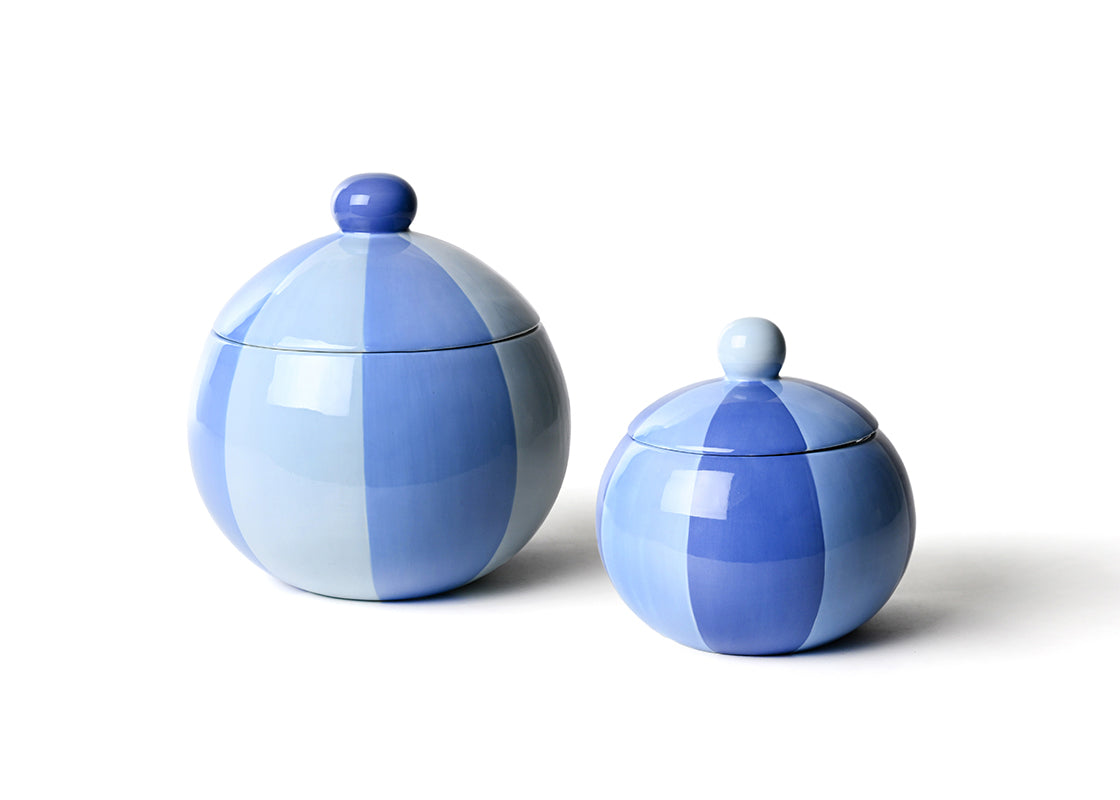 Iris Blue Pirouette Lollipop Jar 2 Piece Set