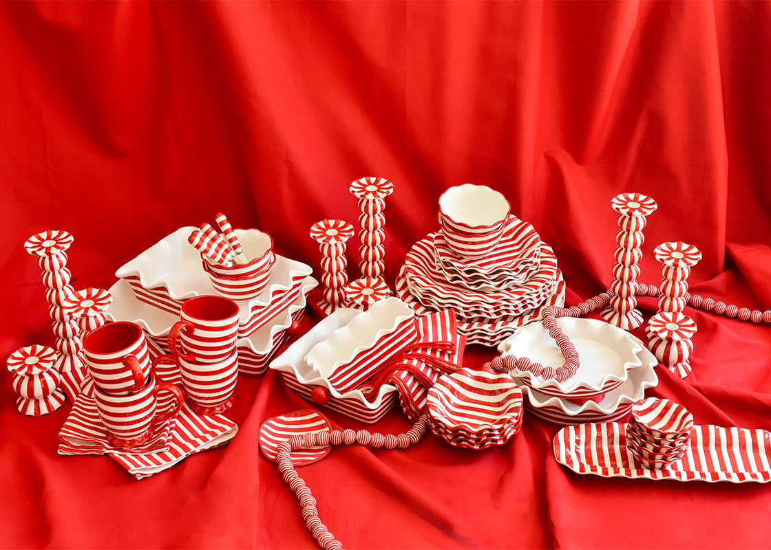 Red Stripe Napkins Set of 4