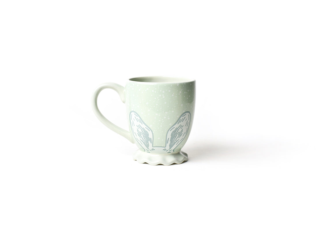 Front View of Sage Rabbit Ruffle Mug