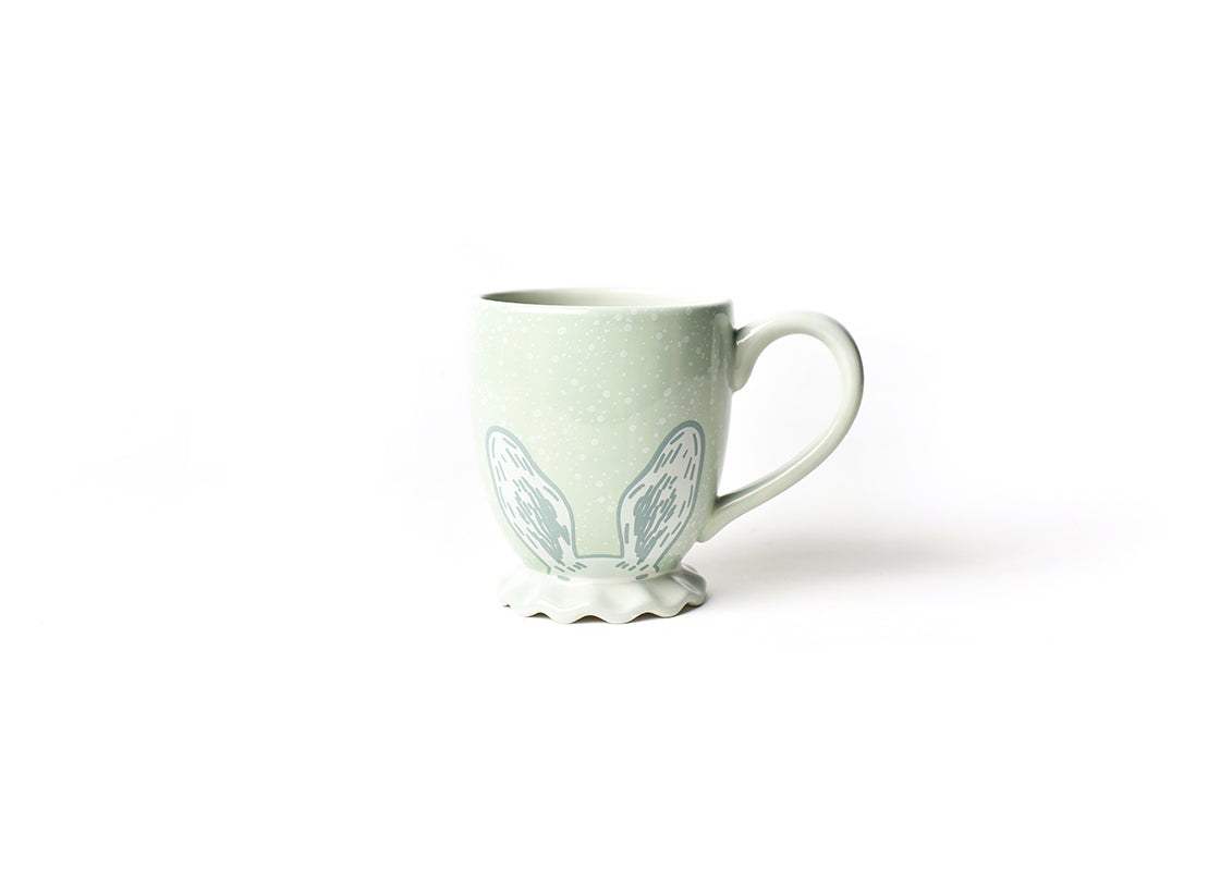 Back View of Sage Rabbit Ruffle Mug