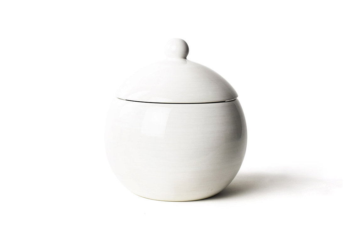 Front View of Signature White Large Lollipop Jar