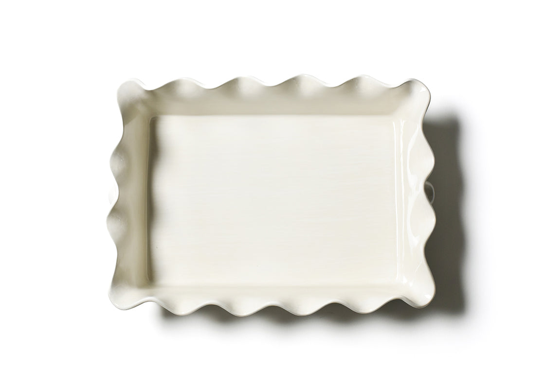 Signature White 14 Ruffle Casserole