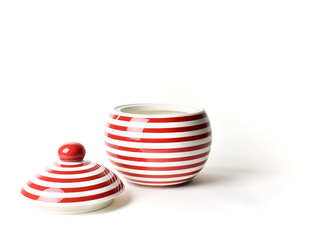 Red Stripe Large Lollipop Jar