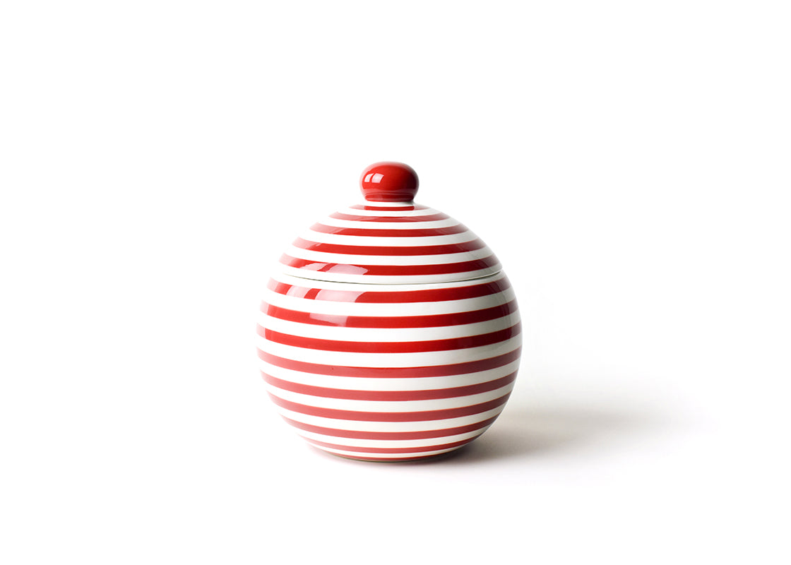 Red Stripe Large Lollipop Jar
