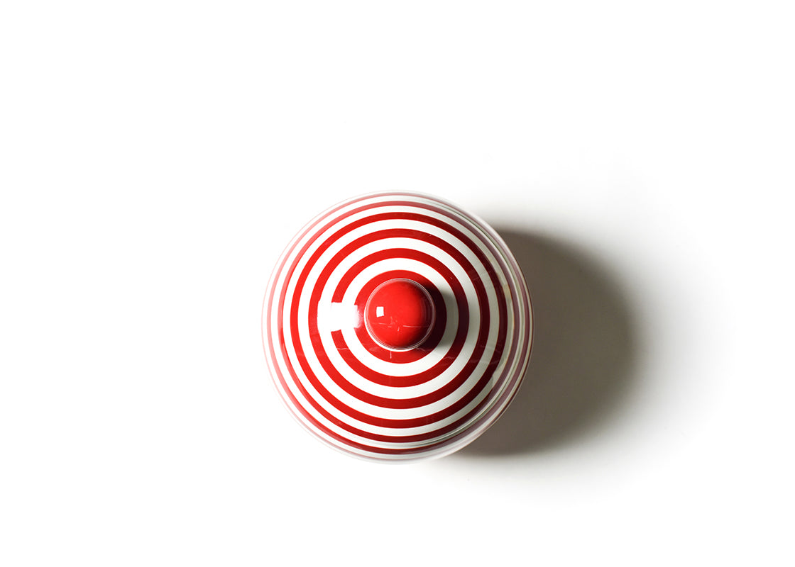 Red Stripe Large Lollipop Jar
