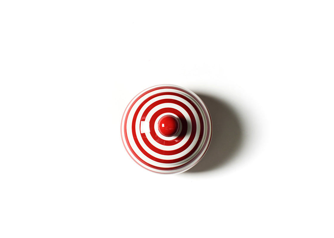 Red Stripe Medium Lollipop Jar