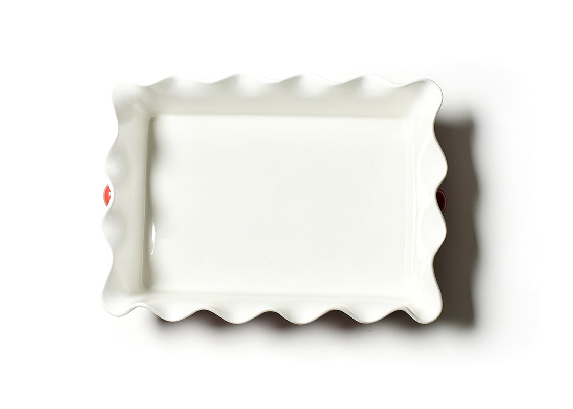 Red Stripe 14 Ruffle Casserole