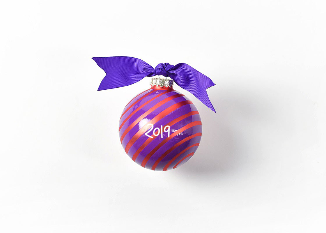 Clemson Word Collage Glass Ornament