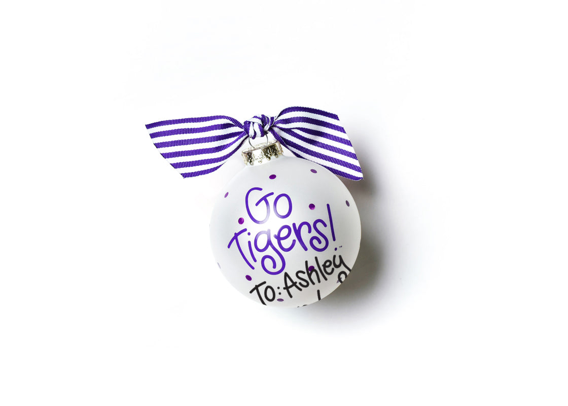 Clemson University State Glass Ornament