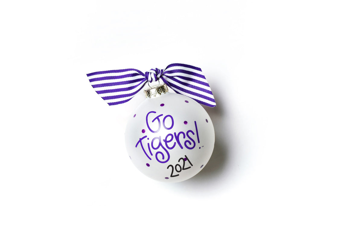 Clemson University State Glass Ornament