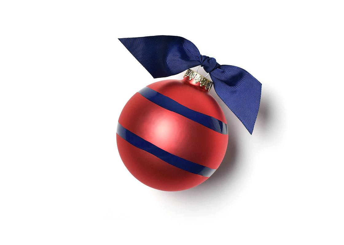 Auburn University Stripe Glass Ornament