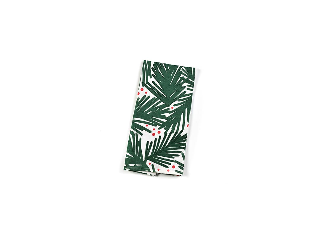 Overhead View of Balsam Large Hand Towel Showing Design when Folded