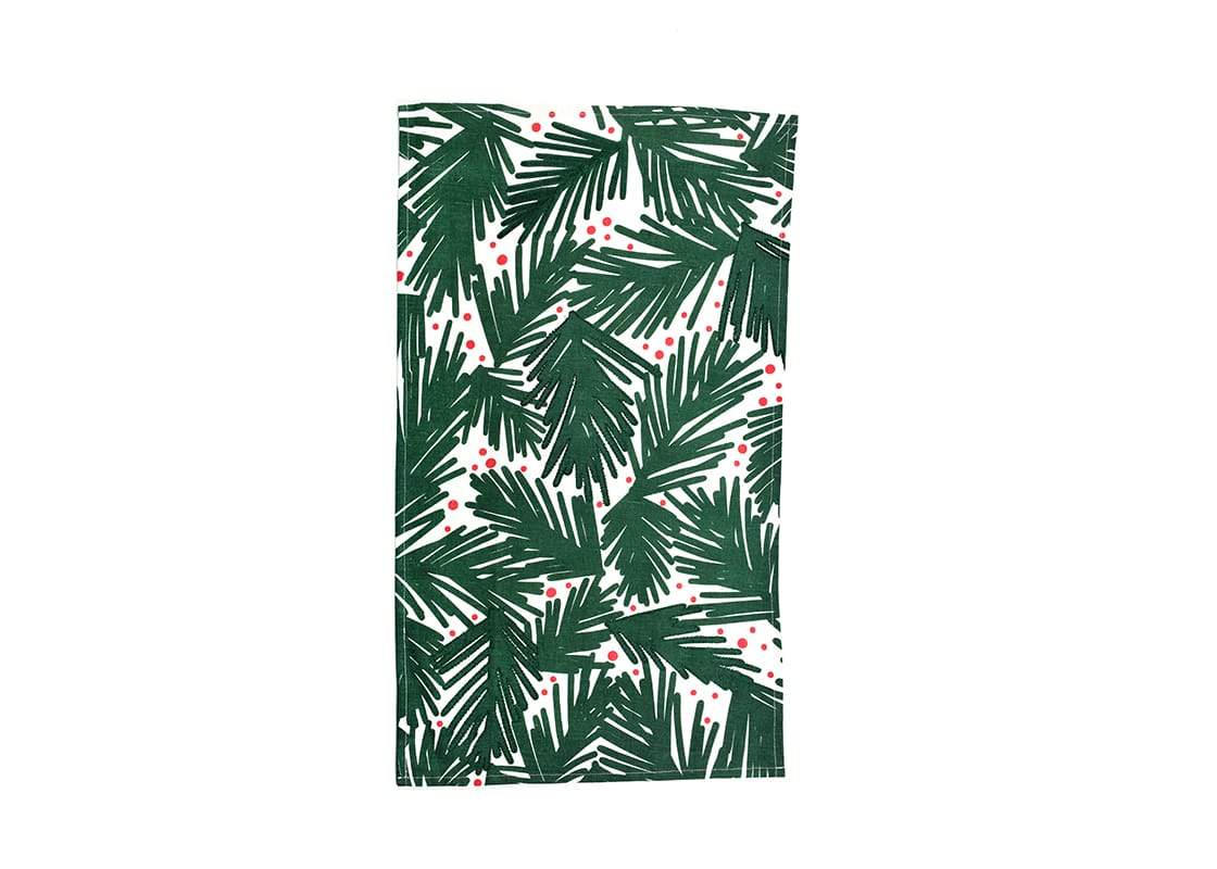 Overhead View of Unfolded Balsam Large Hand Towel Showing Full Design