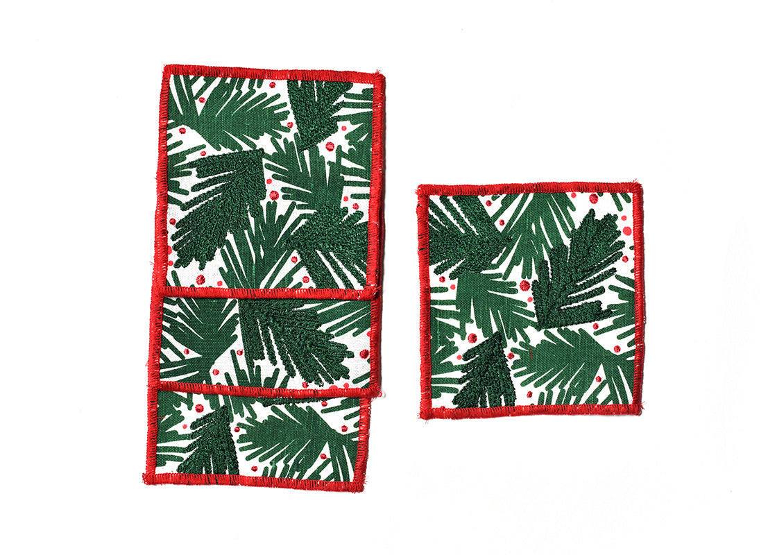 Overhead View of Balsam Cocktail Napkins Set of 4 Showing all Pieces in Set