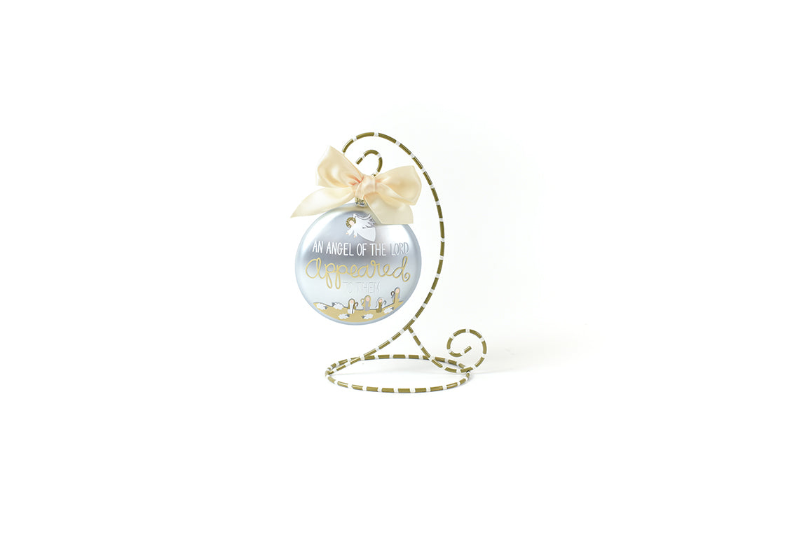 Front View of Birth of Christ - Luke 2:9 120mm Glass Ornament