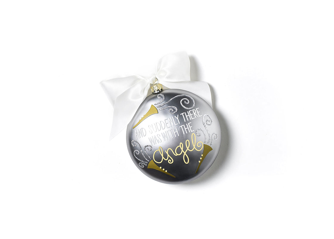 Silver Background Bible Scripture Religious Ornament Luke 2:13