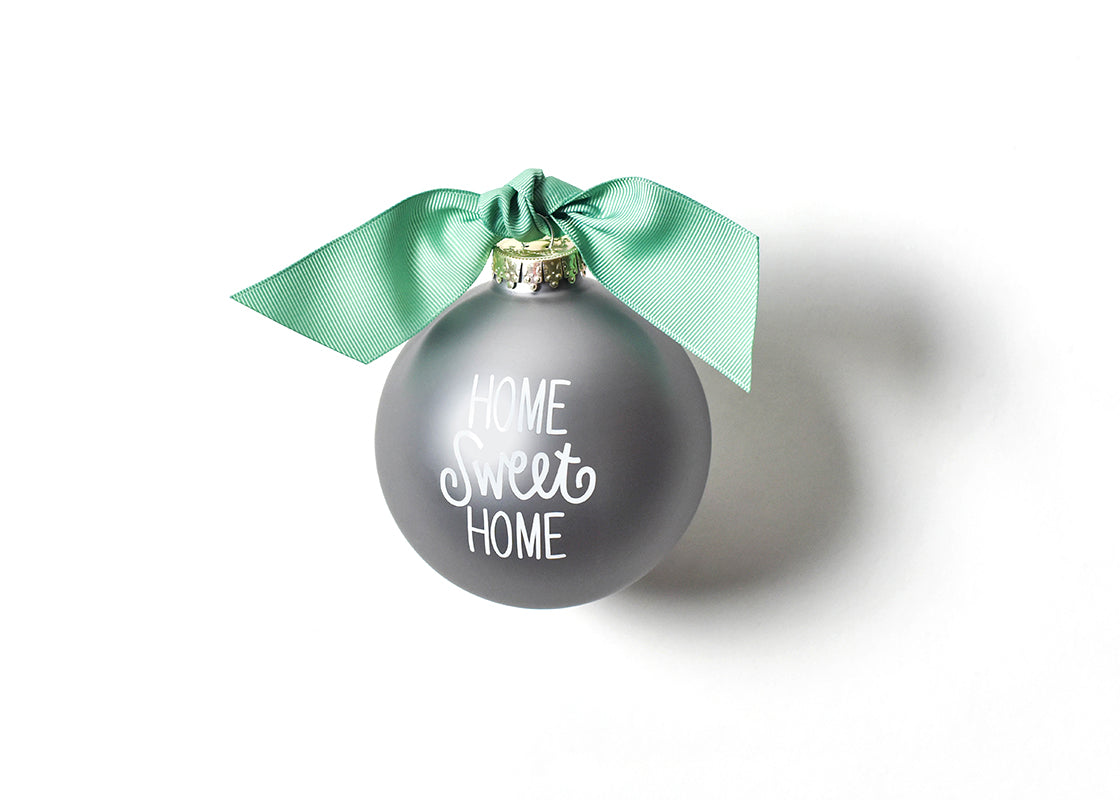 Back View of Home Sweet Home Glass Ornament Showing Design Details