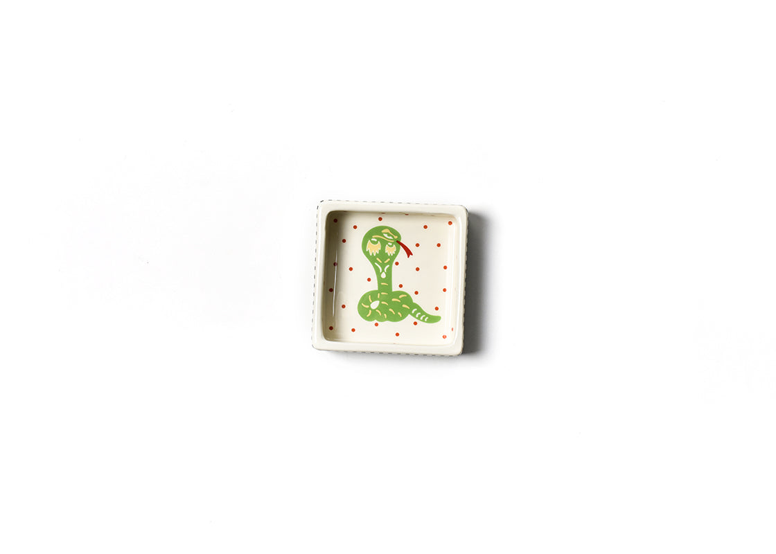 Overhead View of Chinese Zodiac Snake Trinket Bowl