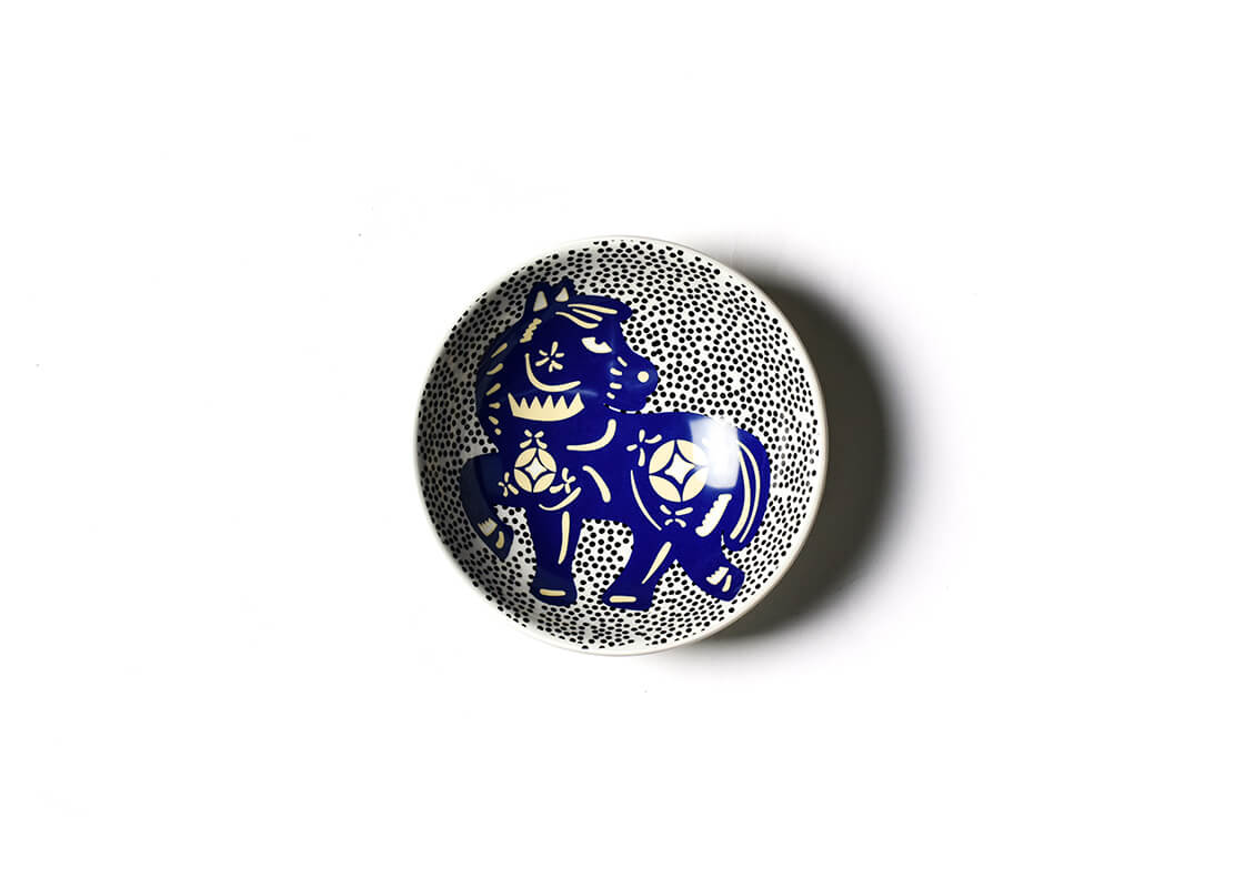 Interior view of Chinese Zodiac Horse Bowl Showcasing Design Details on Inside