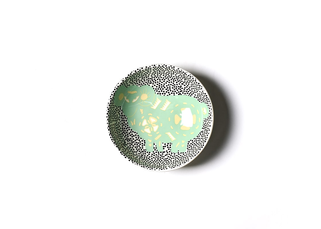 Interior view of Chinese Zodiac Ram Bowl Showcasing Design Details on Inside