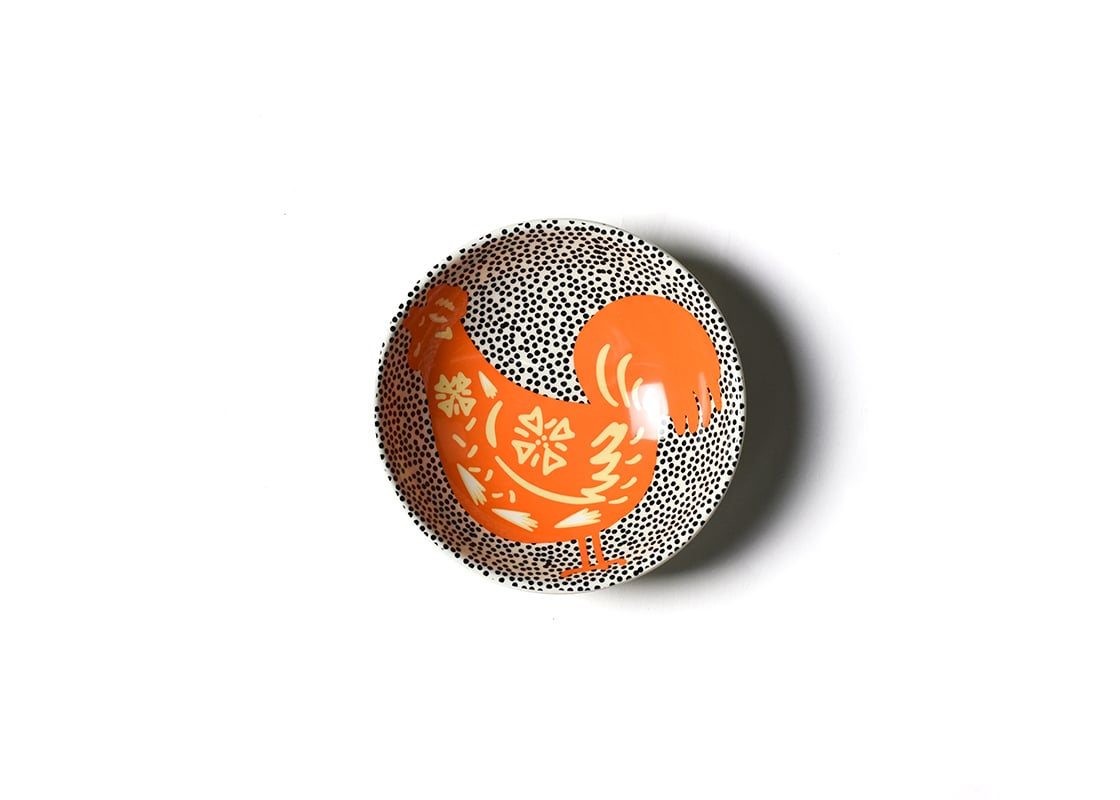 Interior view of Chinese Zodiac Rooster Bowl Showcasing Design Details on Inside