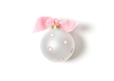 Back Side of White My First Christmas Snowman Ornament for Girl Available for Personalization