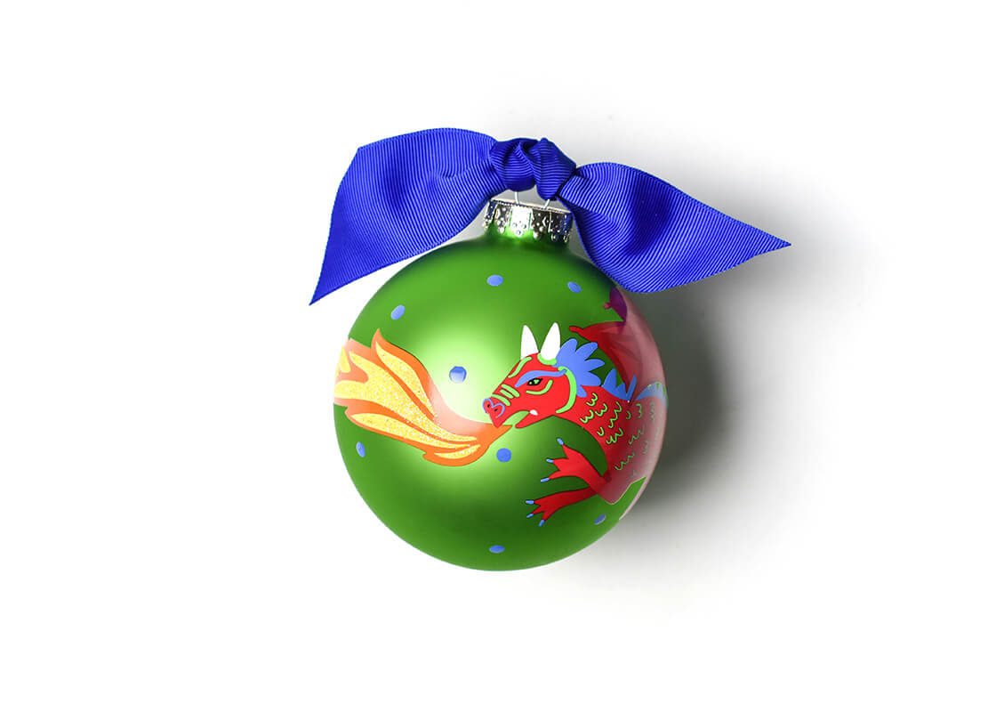 Left Side View of Dragon Glass Ornament