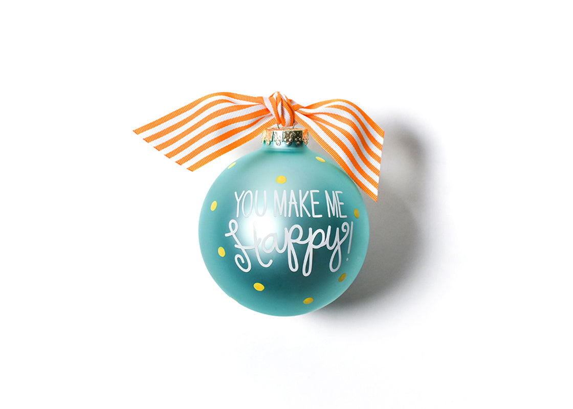 Back View of You are My Sunshine Glass Ornament Showing Design Details