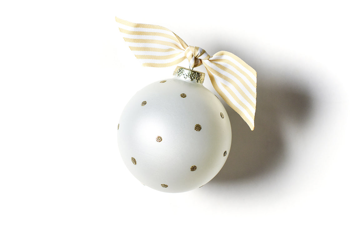 Back View of Welcome Little Ones Glass Ornament Showing Design Details