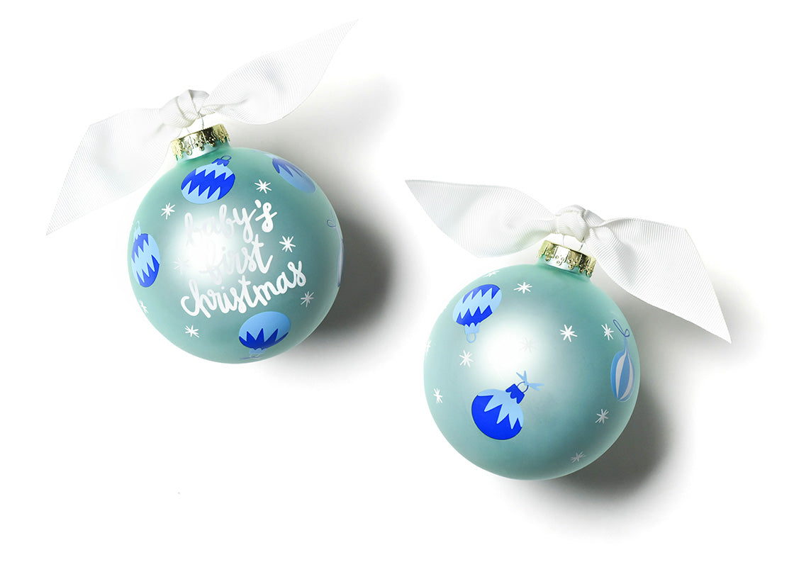 Baby's First Christmas Ornament Personalized Coton Colors