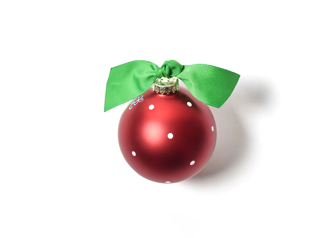Back View of Our First Christmas Glass Ornament Showing Design Details