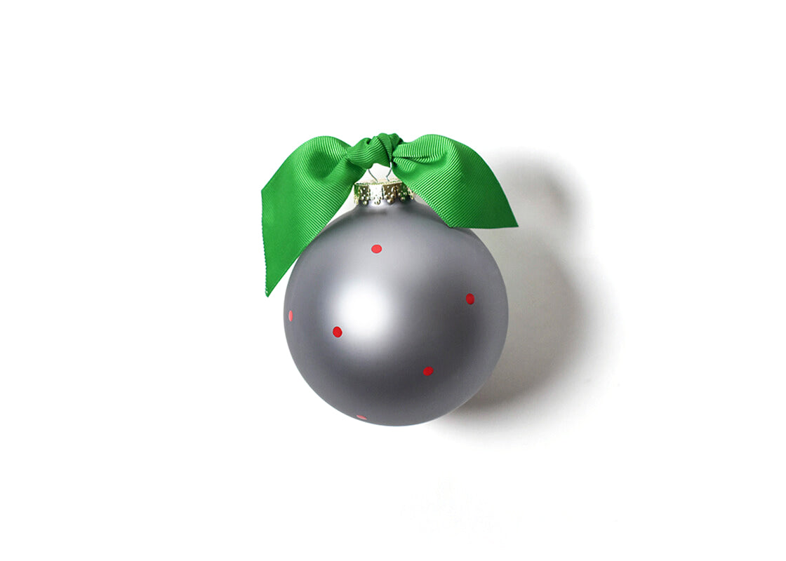 Back View of Our First Christmas as Mr. & Mrs. Glass Ornament Showing Design Details