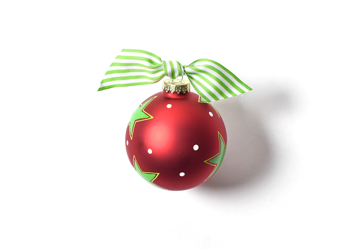 Back View of Believe Christmas Glass Ornament Showing Design Details