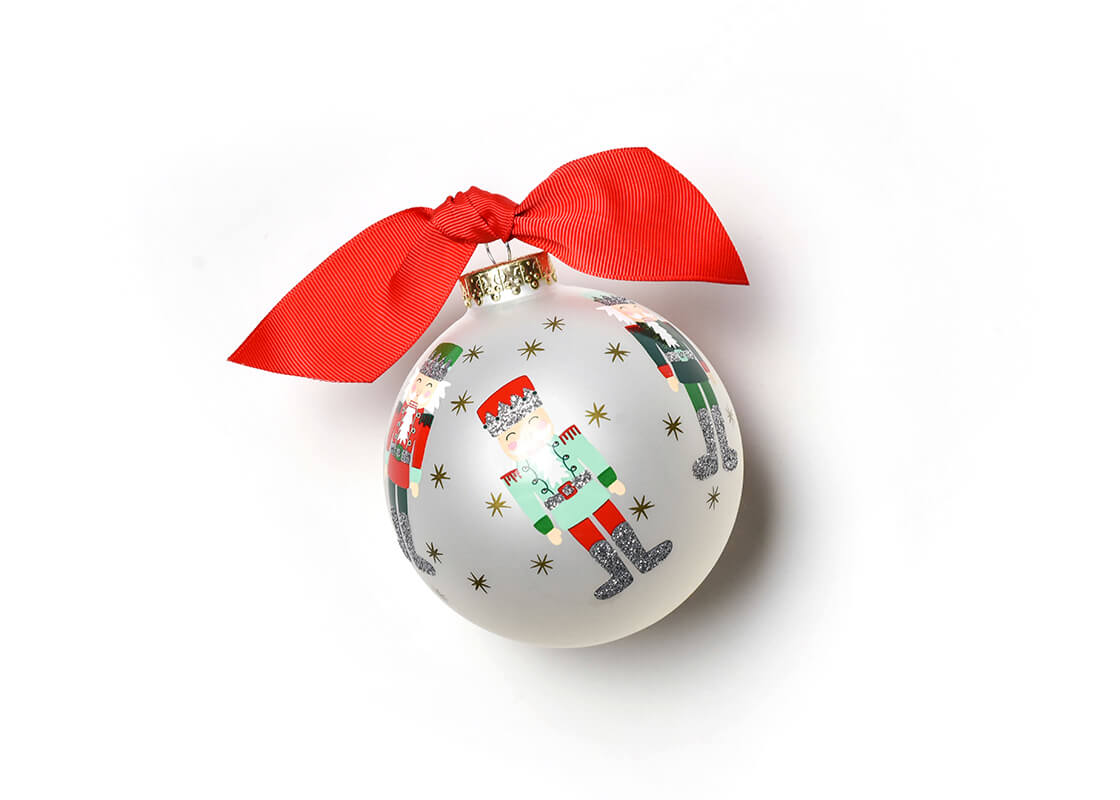 Front View of Nutcracker Glass Ornament