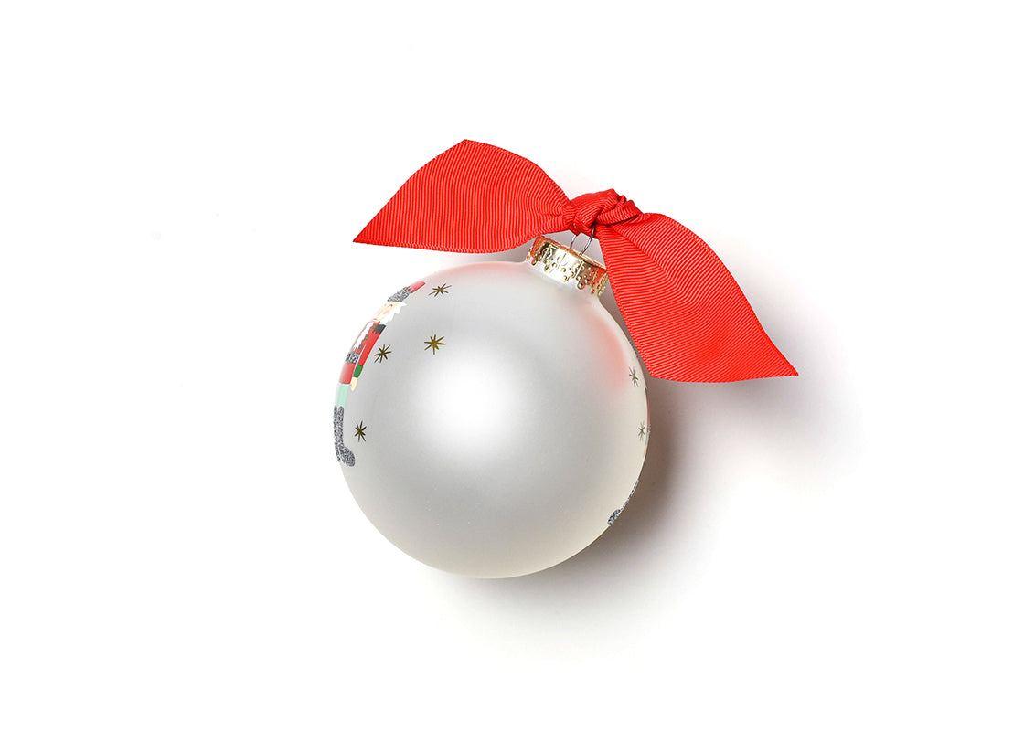 Back View of Nutcracker Glass Ornament Showing Design Details