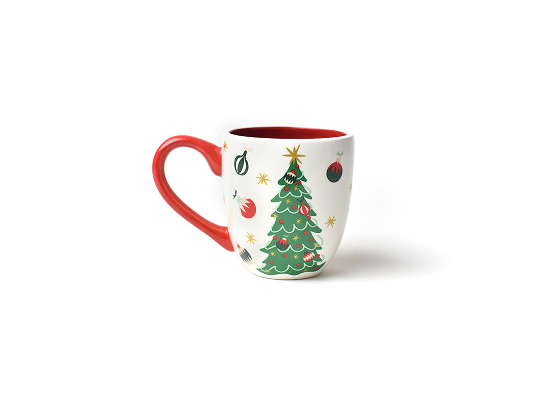Front View of Vintage Trimmed Tree Mug