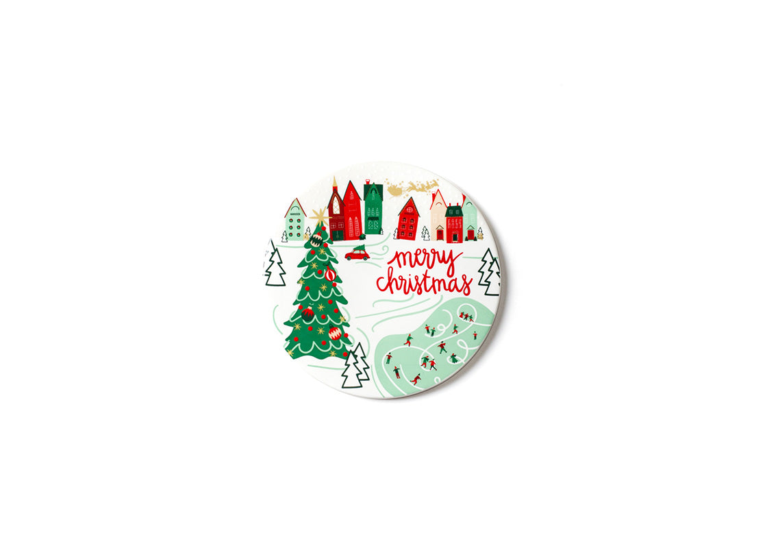 Overhead View of Town Square Round Trivet