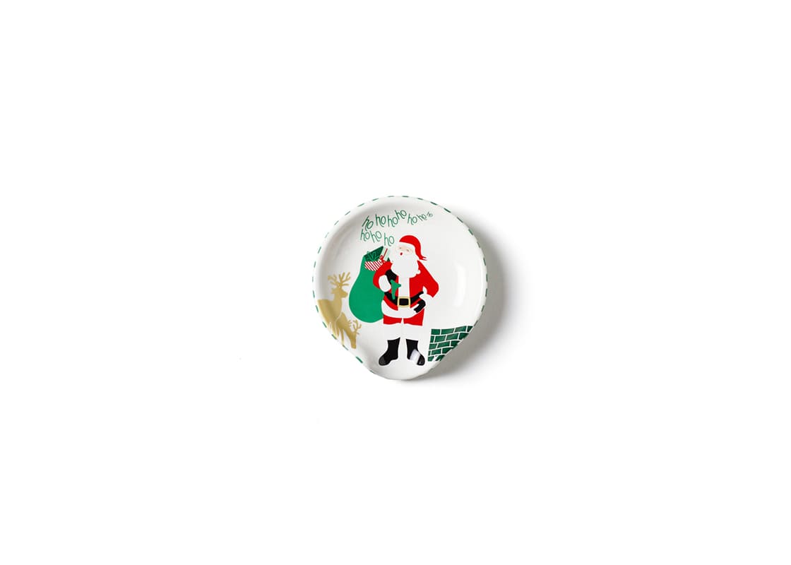 Overhead View of Santa on the Rooftop Spoon Rest