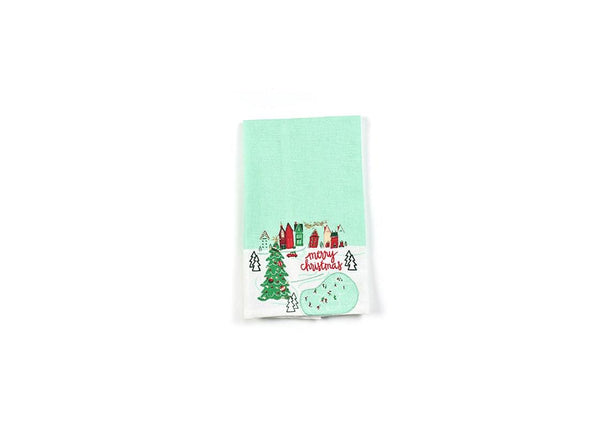 Christmas in the Village Town Hand Towel