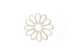 Soft Linen Cocktail Napkin with Deco Gold Scallop Design