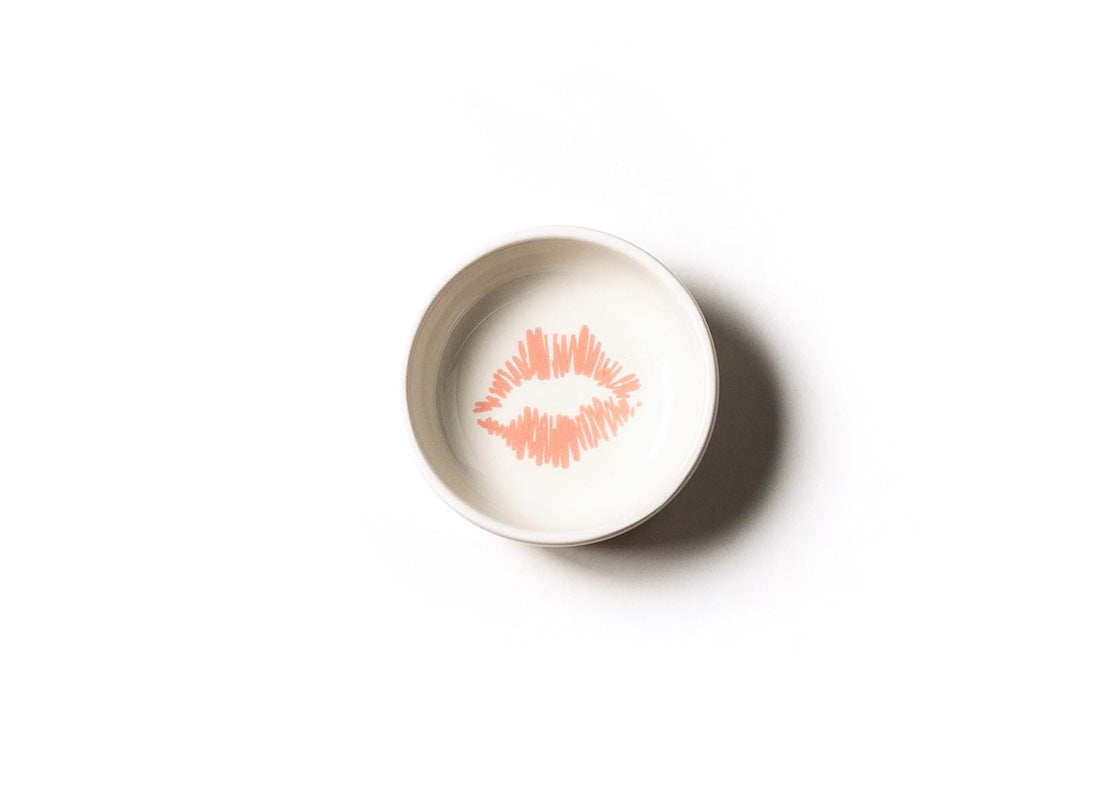 Interior view of Kisses Round Dipping Bowl Showcasing Design Details on Inside