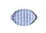 Iris Blue Drop Large Handled Oval Platter